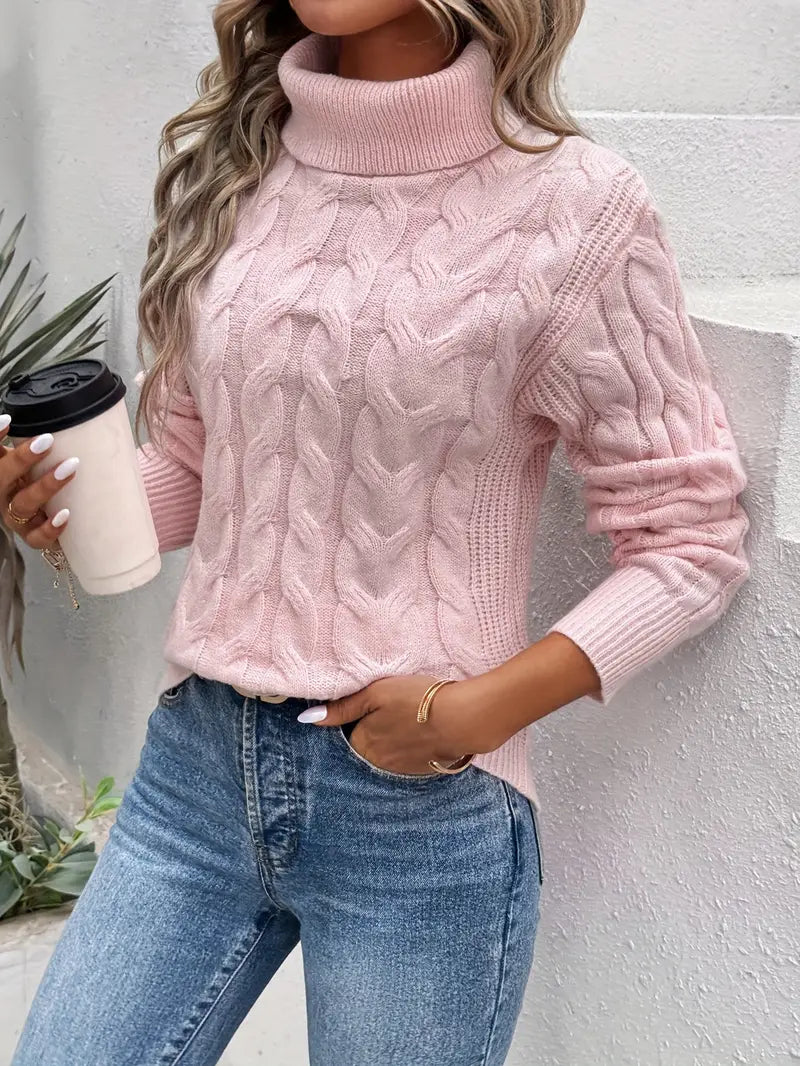 Fanny | Cable Knit Turtleneck Sweater