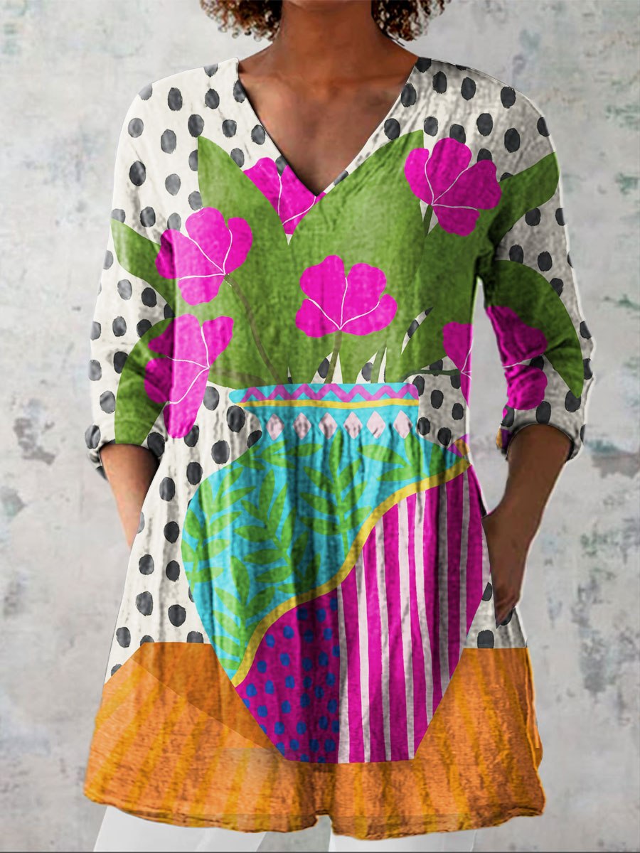 Faye | Botanical Vase Blouse