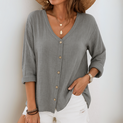 Frida | Relaxed Green Blouse
