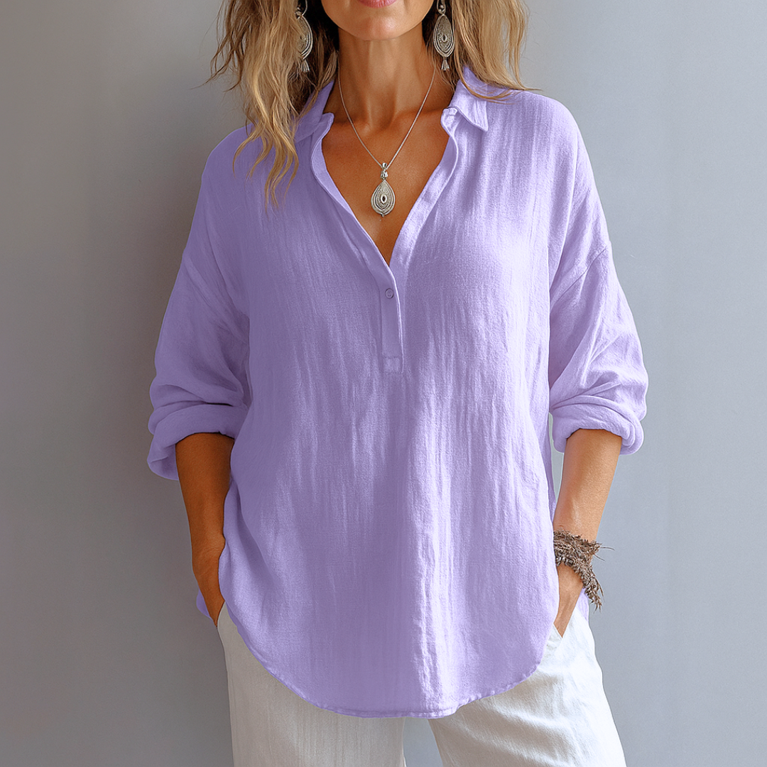 Selma | Relaxed Button Blouse