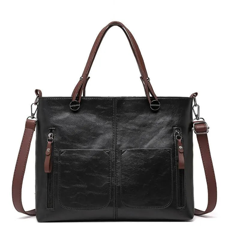Dagmar | Dual Pocket Leather Tote