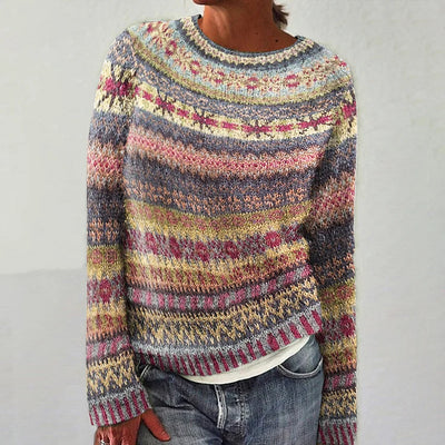 Sophia | Vibrant Fair Isle Knit Sweater