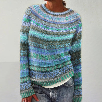 Sophia | Vibrant Fair Isle Knit Sweater