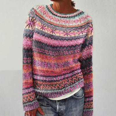 Sophia | Vibrant Fair Isle Knit Sweater