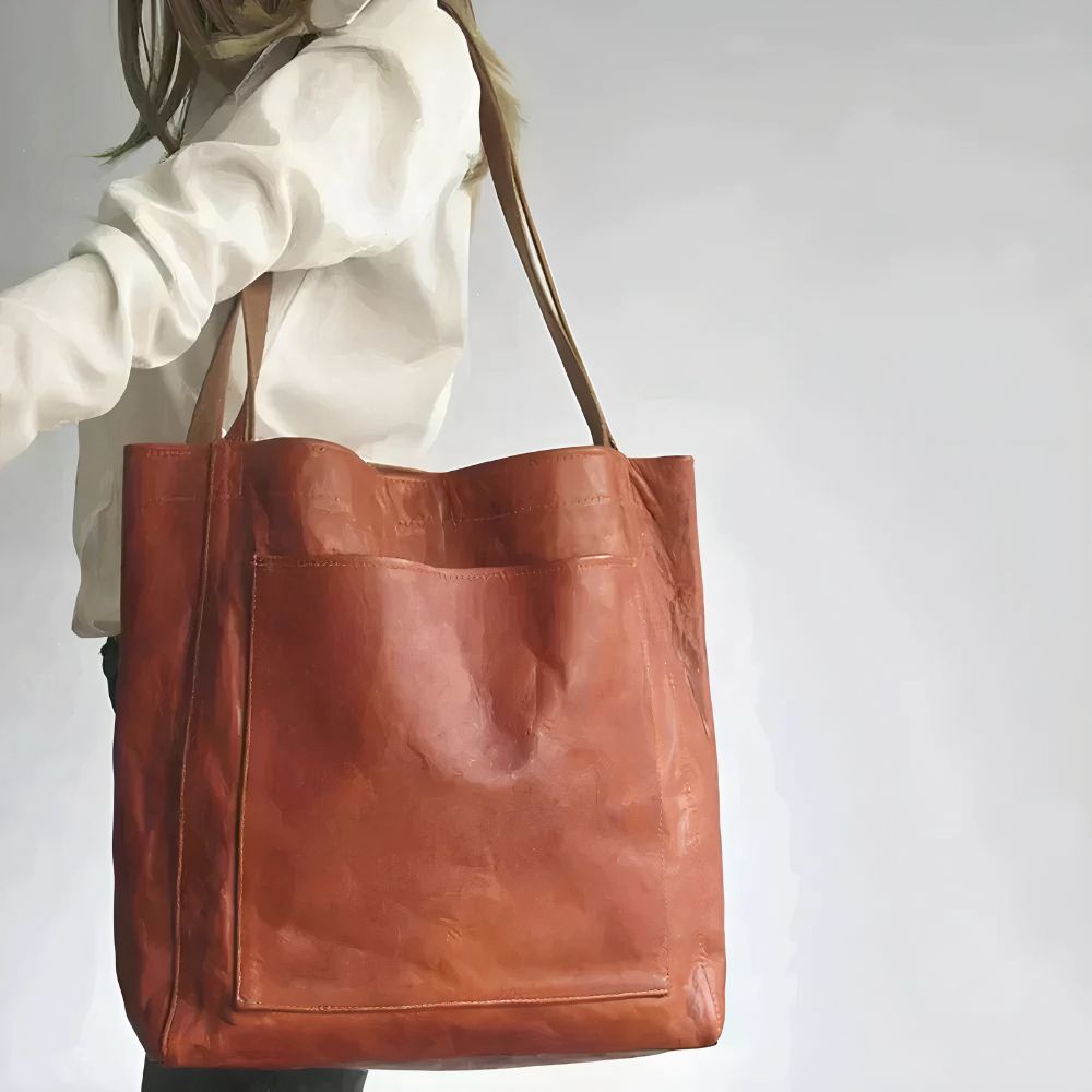 Lene | Everyday Brown Leather Tote