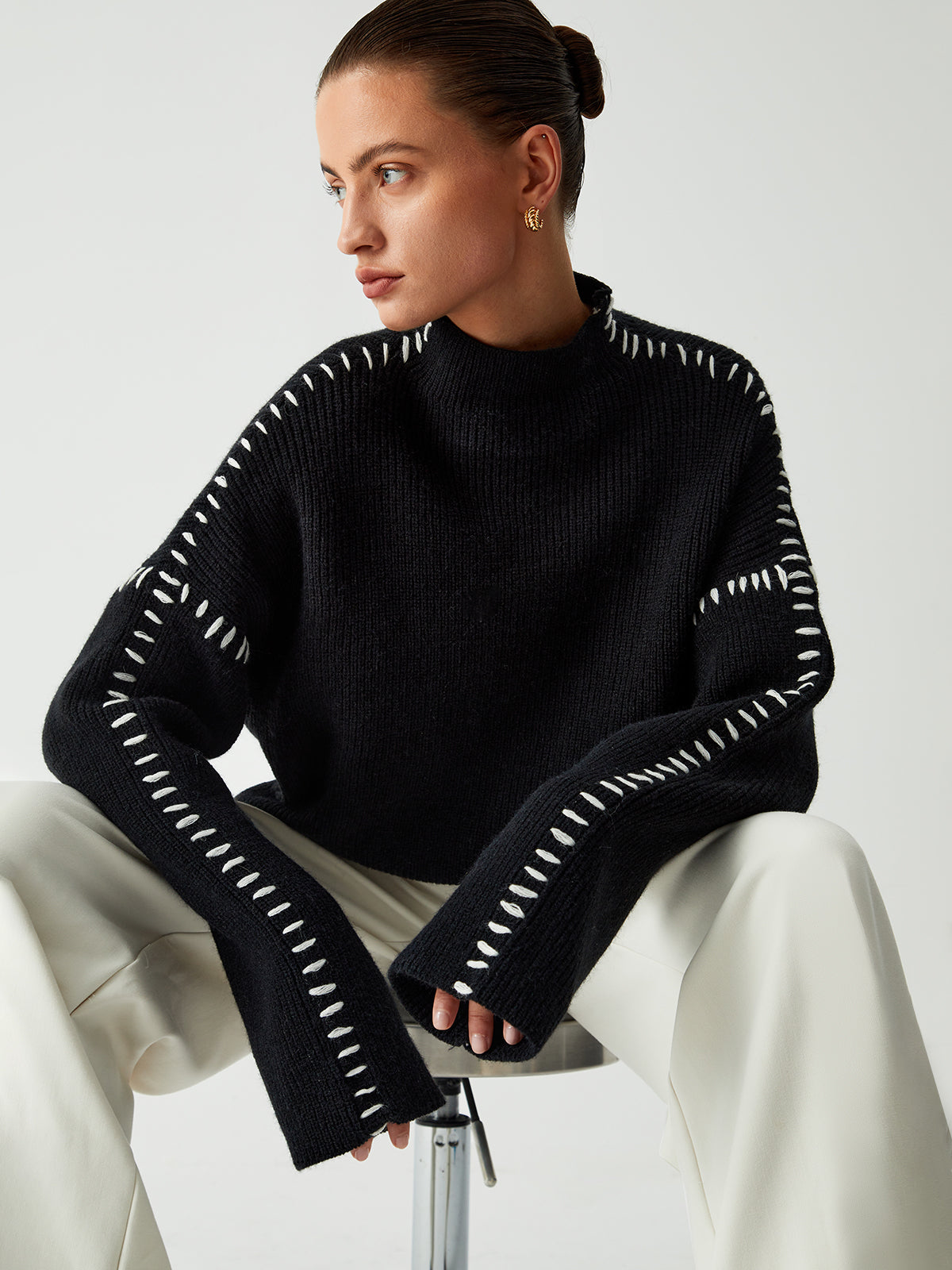 Alessi | Contrast Stitch Sweater