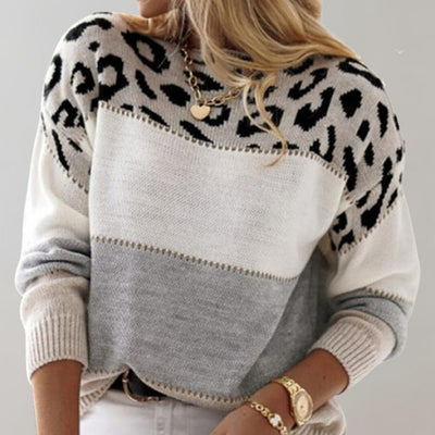 Fiora | Leopard Block Sweater