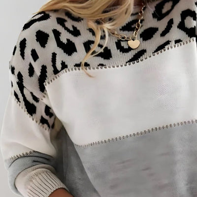 Fiora | Leopard Block Sweater