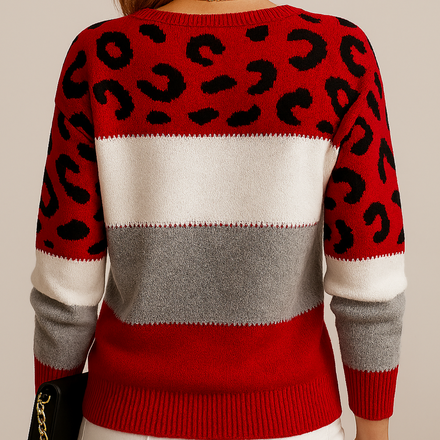 Fiora | Leopard Block Sweater