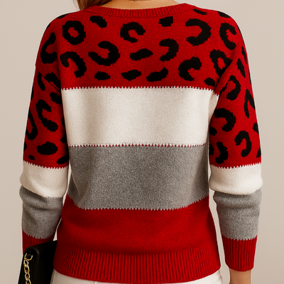 Fiora | Leopard Block Sweater