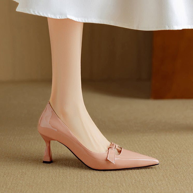 Flavienne | Bow Charm Kitten Heels