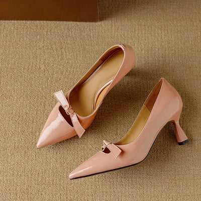 Flavienne | Bow Charm Kitten Heels