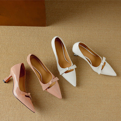 Flavienne | Bow Charm Kitten Heels