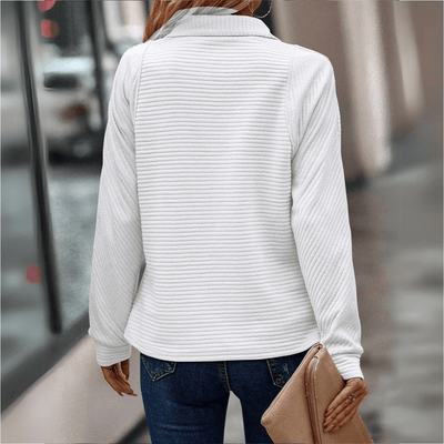 Fiona | Zip Collar Knit Sweater