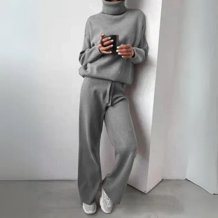 Lina | Cozy Gray Knit Set