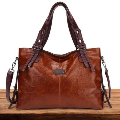 Annika | Dual-Tone Leather Tote