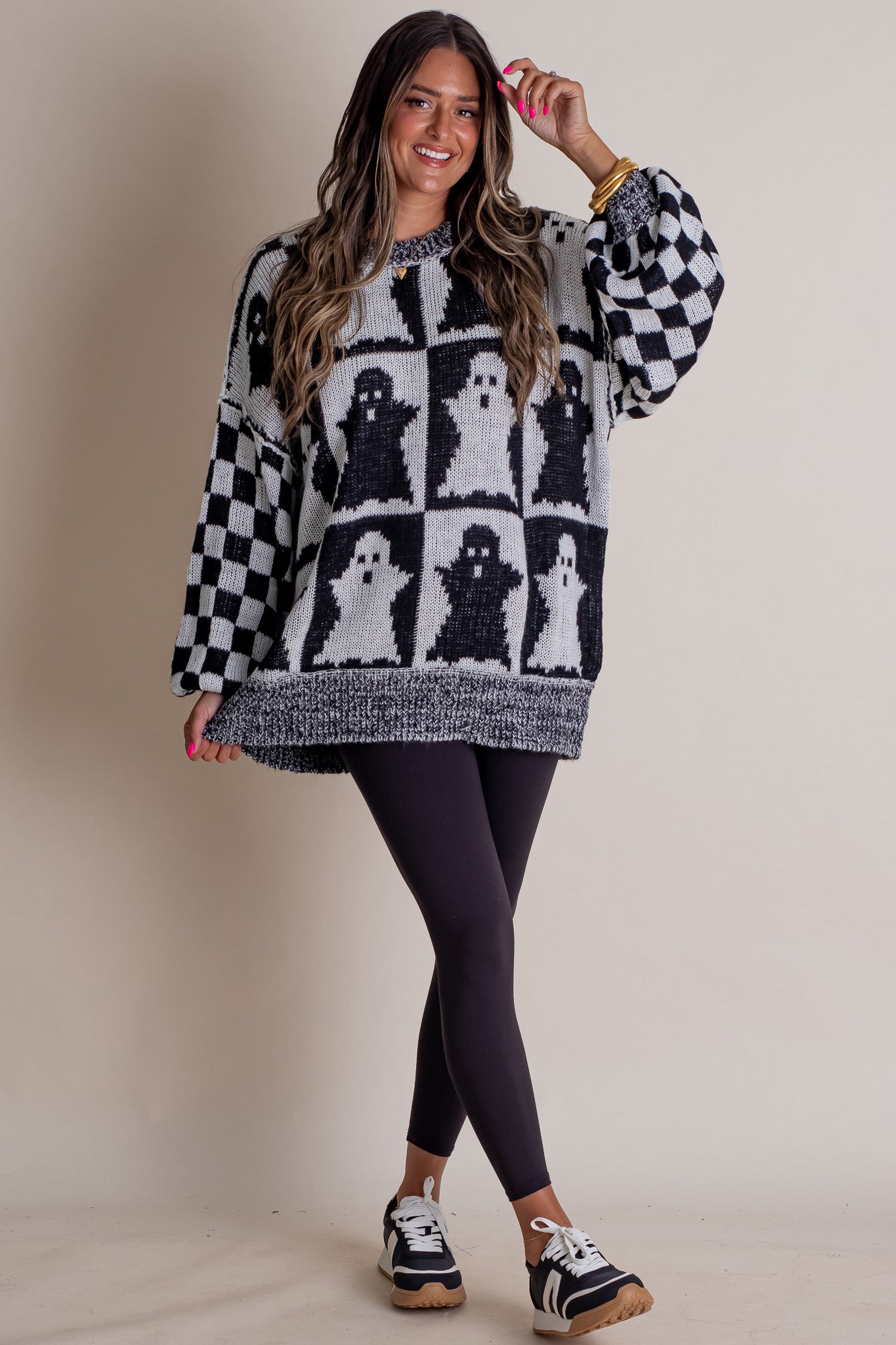 Brooklyn | Checkered Ghost Sweater