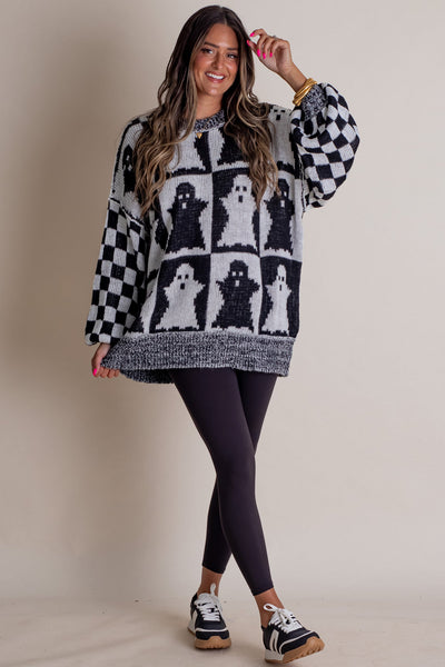 Brooklyn | Checkered Ghost Sweater