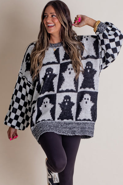 Brooklyn | Checkered Ghost Sweater