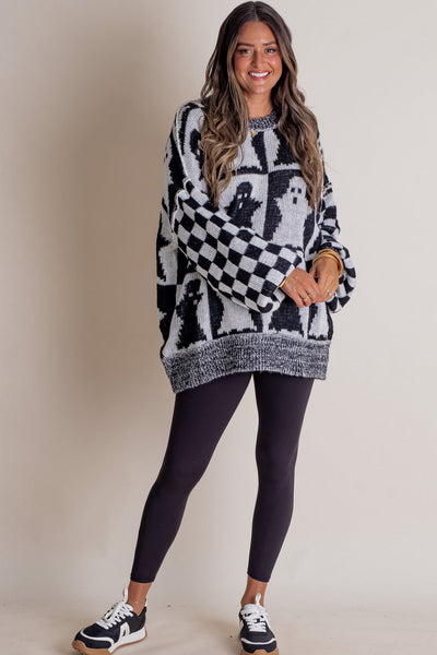 Brooklyn | Checkered Ghost Sweater