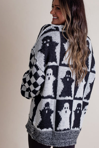 Brooklyn | Checkered Ghost Sweater
