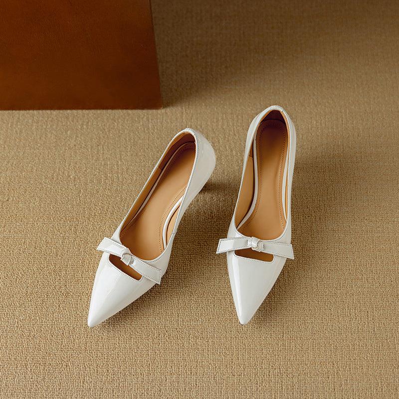 Flavienne | Bow Charm Kitten Heels