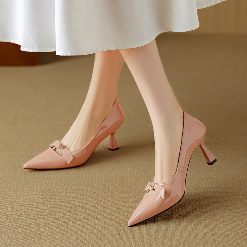 Flavienne | Bow Charm Kitten Heels