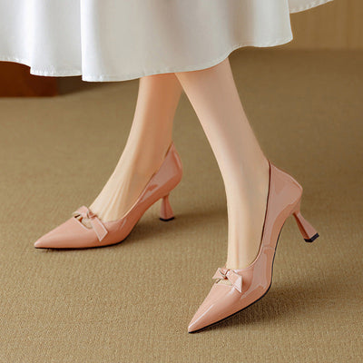 Flavienne | Bow Charm Kitten Heels