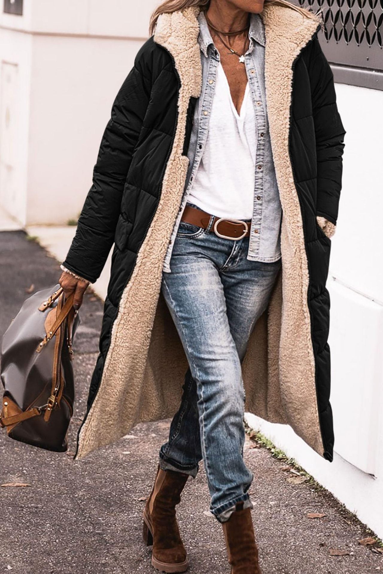 Selma | Longline Sherpa Coat