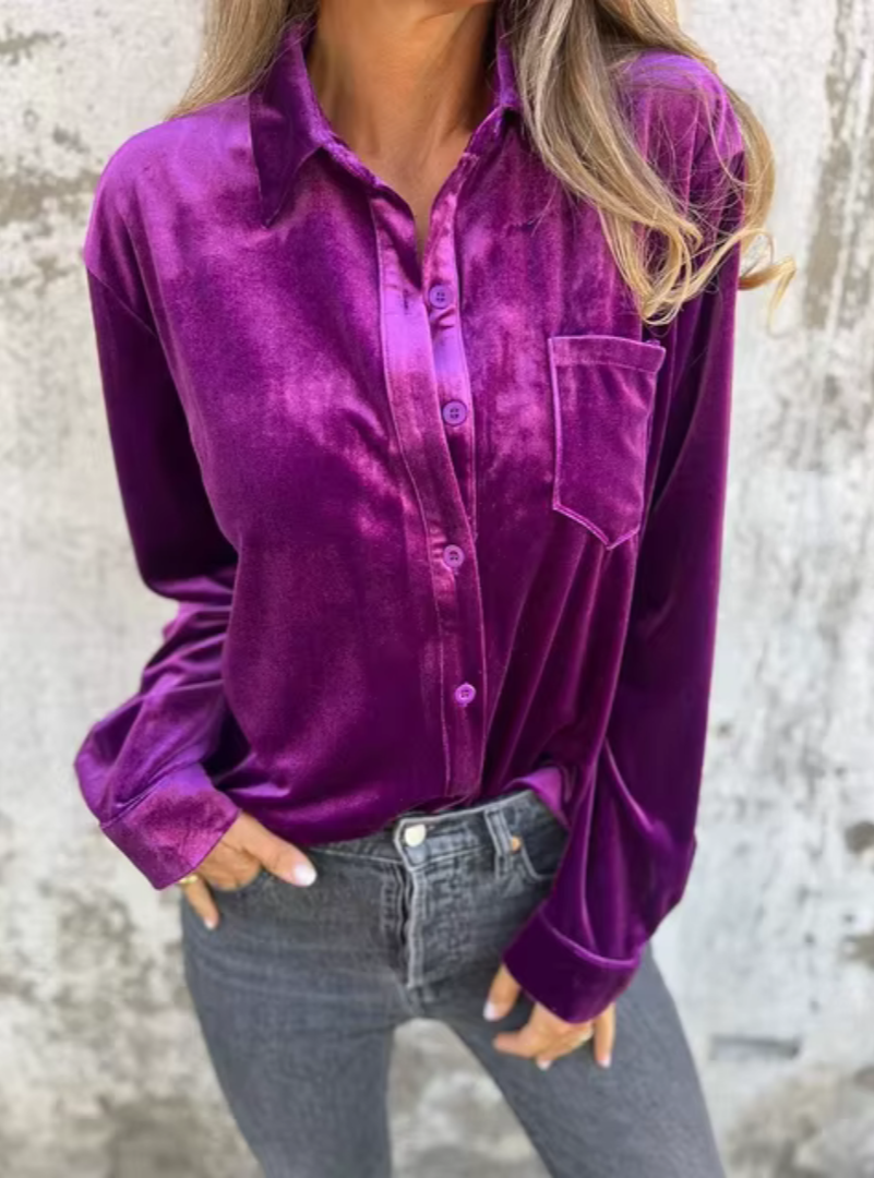 Frederica | Velvet Blouse