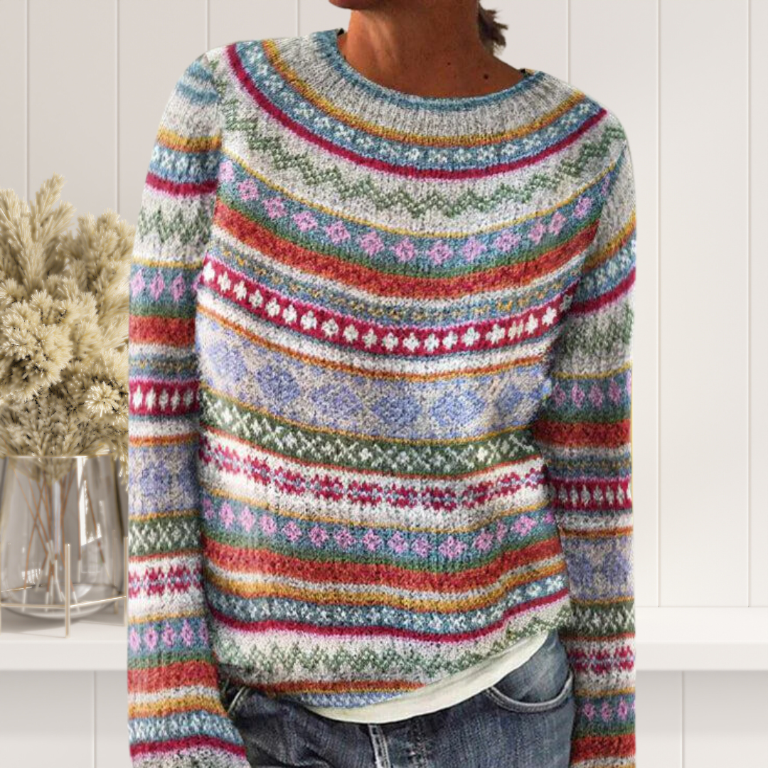 Selena | Colorful Fair Isle Knit Sweater