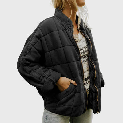 Freja | Quilted Comfort Sweater Jacket