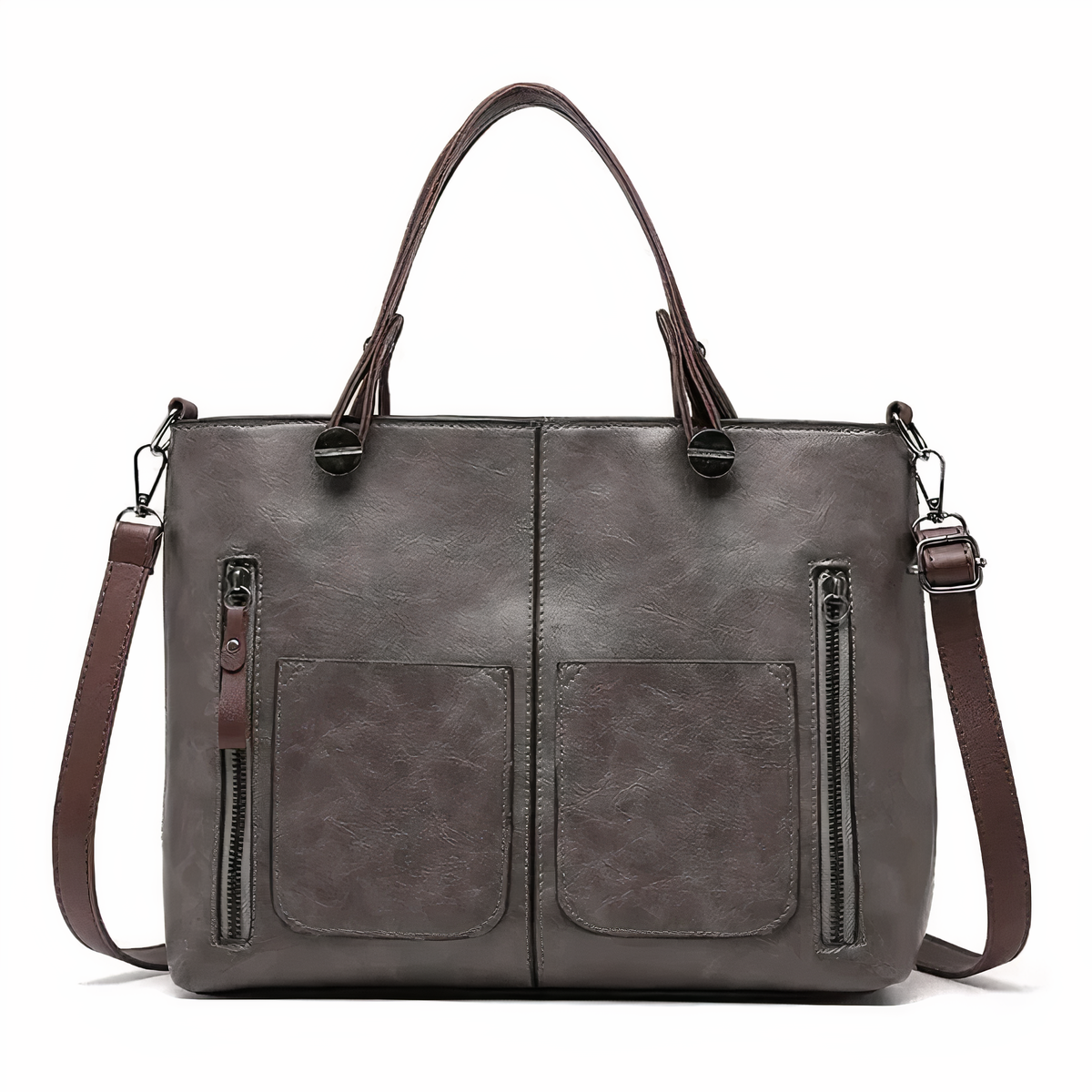 Helene | Structured Brown Leather Handbag