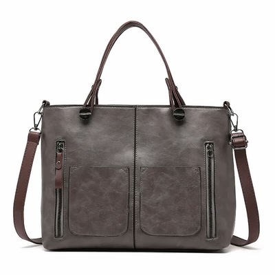 Helene | Structured Brown Leather Handbag