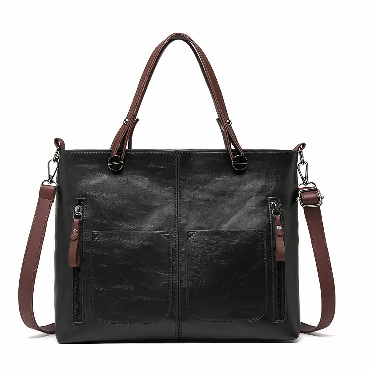 Helene | Structured Brown Leather Handbag