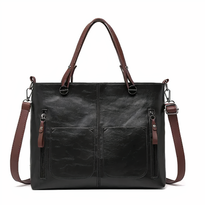 Helene | Structured Brown Leather Handbag