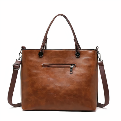 Helene | Structured Brown Leather Handbag