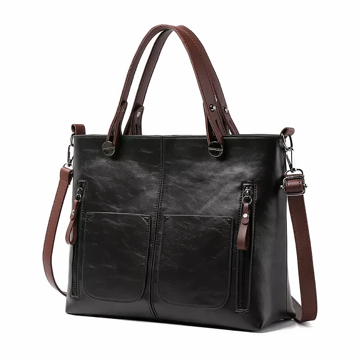 Helene | Structured Brown Leather Handbag