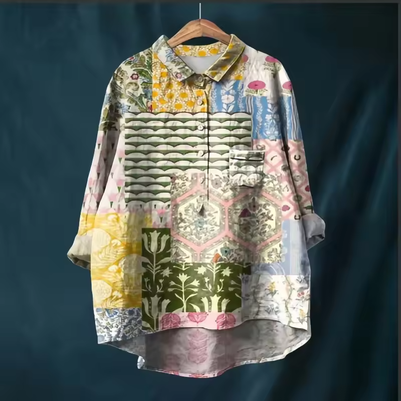 Olivia | Klassisk Skjorte med Unikt Design