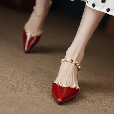 Fie | Studded Elegance Block Heels