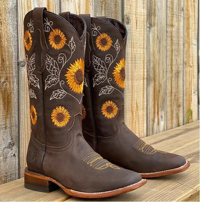 Daisy | Sunflower Cowgirl Boots