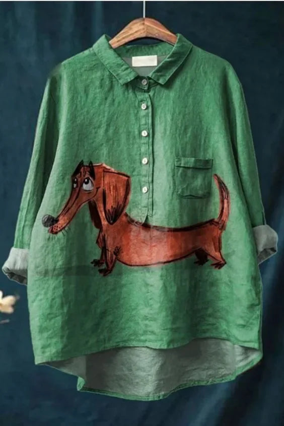 Oscar | Dog Print Blouse