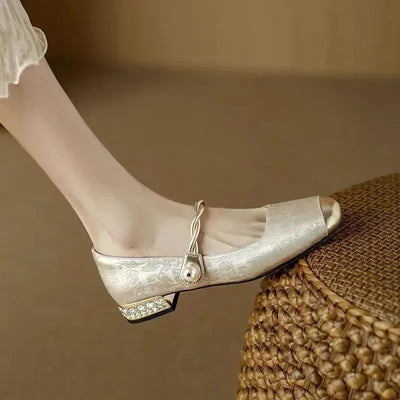 Agnes | Pearl Accent Heels