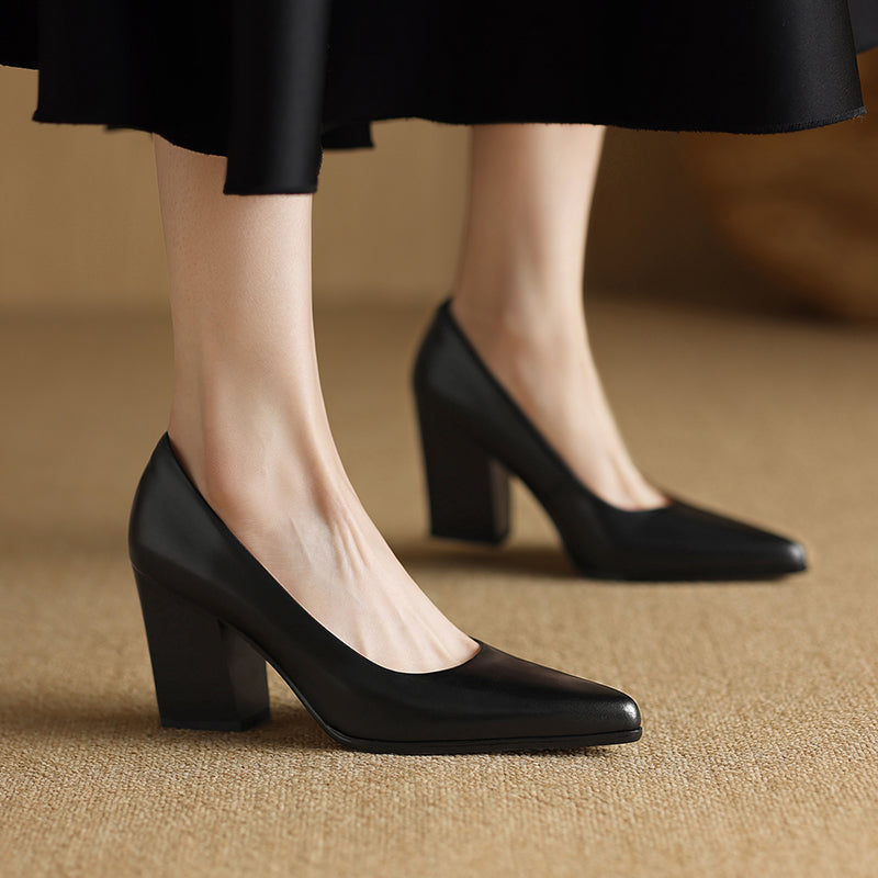 Frederikke | Classic Block Heel Pumps