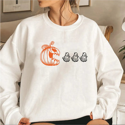 Kennedy | Pumpkin & Ghost Sweatshirt