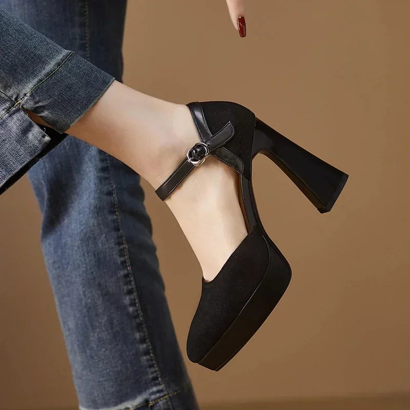 Frida | Elegant Block Heel Pumps