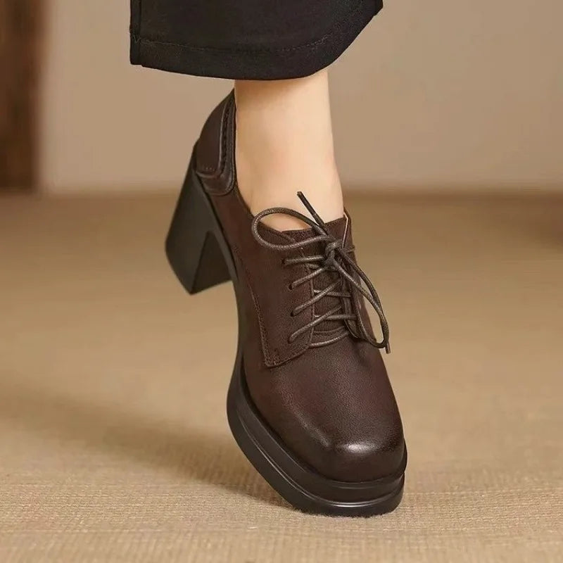 Franziska | Retro Block Heel Oxfords
