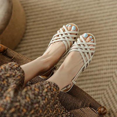 Fiora | Woven Leather Sandals