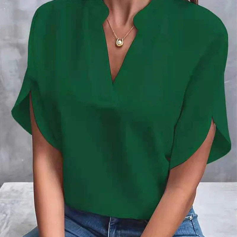 Liva | Elegant V-Neck Blouse