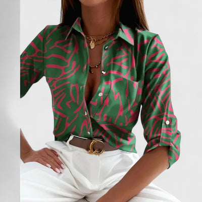 Freja | Graphic Pattern Blouse